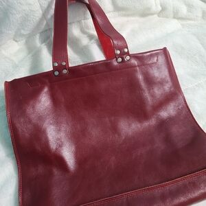Dean Chic Burgundy Leather Laptop Bag